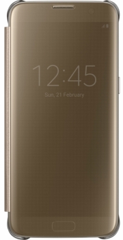 Samsung EF-ZG935CF Clear View Cover originální flipové pouzdro pro Samsung Galaxy S7 Edge zlatá (gold)