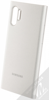 Samsung EF-ZN975CS Clear View Cover originální flipové pouzdro pro Samsung Galaxy Note 10 Plus stříbrná (silver) zezadu