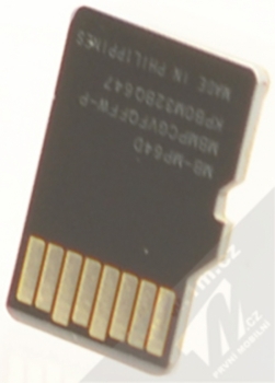 Samsung microSDXC 64GB EVO Class 10 paměťová karta + adaptér USB čtečka bílá (white) paměťová karta zezadu