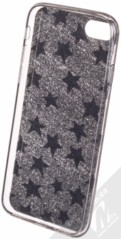 Sligo Glitter Stars třpytivý ochranný kryt pro Apple iPhone 7, iPhone 8 černá (black) zepředu