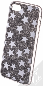 Sligo Glitter Stars třpytivý ochranný kryt pro Apple iPhone 7, iPhone 8 černá (black)