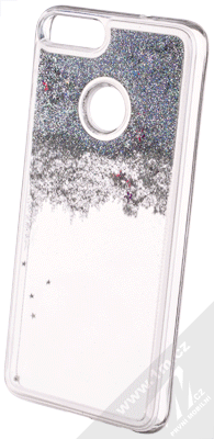 Sligo Liquid Glitter Full ochranný kryt s přesýpacím efektem třpytek pro Huawei P Smart stříbrná (silver)