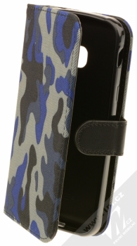 Sligo Smart Army maskované flipové pouzdro pro Samsung Galaxy Xcover 4 modrá černá šedá (blue black grey)
