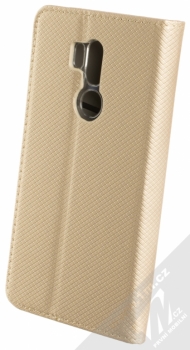 Sligo Smart Magnet flipové pouzdro pro LG G7 ThinQ zlatá (gold) zezadu