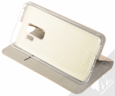 Sligo Smart Magnet flipové pouzdro pro Samsung Galaxy S9 Plus zlatá (gold) stojánek