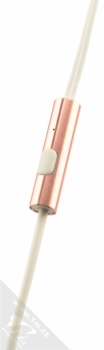 USAMS Ejoy sluchátka s mikrofonem a ovladačem růžově zlatá (rose gold) ovladač