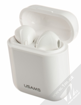 USAMS LC Wireless Bluetooth Headphones headset stereo sluchátka bílá (white) pouzdro 2