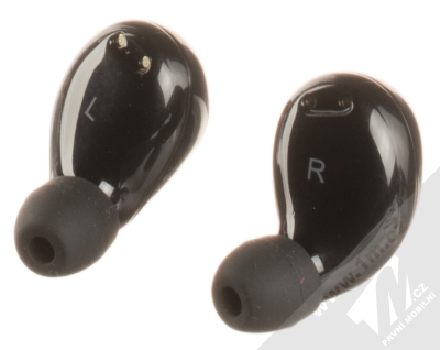 USAMS LI Dual Wireless Earphones headset stereo sluchátka černá (black) zezadu