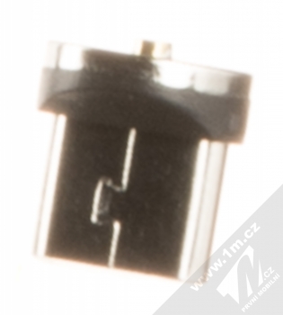 USAMS U-Sure Braided Magnetic Cable USB kabel s magnetickým pinovým konektorem a samostatnou magnetickou záslepkou s microUSB konektorem černá (black) záslepka zezadu