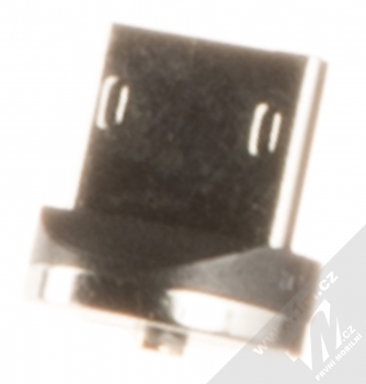 USAMS U-Sure Braided Magnetic Cable USB kabel s magnetickým pinovým konektorem a samostatnou magnetickou záslepkou s microUSB konektorem černá (black) záslepka