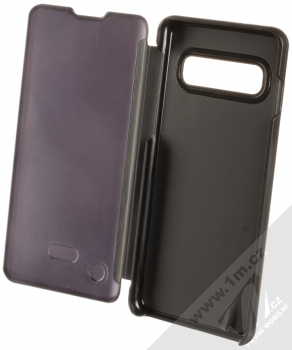 Vennus Clear View flipové pouzdro pro Samsung Galaxy S10 černá (black) otevřené