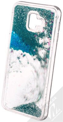Vennus Liquid Pearl ochranný kryt s přesýpacím efektem třpytek pro Samsung Galaxy J6 Plus (2018) tyrkysová (turquoise)