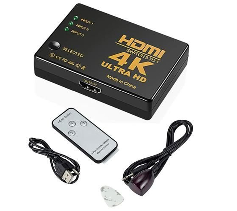 1Mcz HDMI 4K Switch přepínač s dálkovým ovládáním