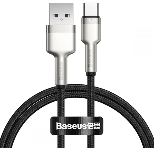 Baseus Cafule Metal Cable 66W opletený USB kabel délky 2 metry s USB Type-C konektorem (CAKF000202)