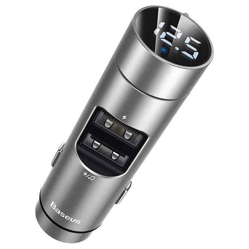 Baseus CCNLZ-0S nabíječka do auta s 2x USB výstupy 3.1A a FM Transmitterem