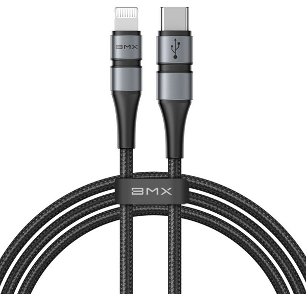 BMX Double-Deck Cable opletený USB Type-C kabel délky 120cm s Apple Lightning konektorem (CATLSJ-AG1)