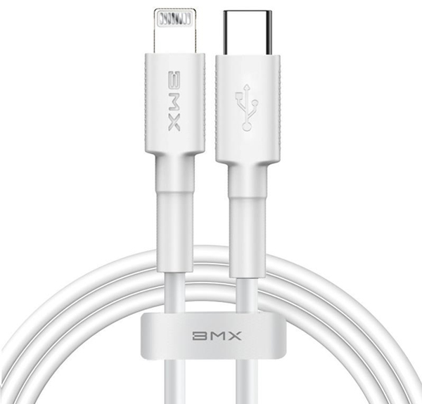 BMX Mini White Cable USB Type-C kabel délky 120cm s Apple Lightning konektorem (CATLSW-A02)