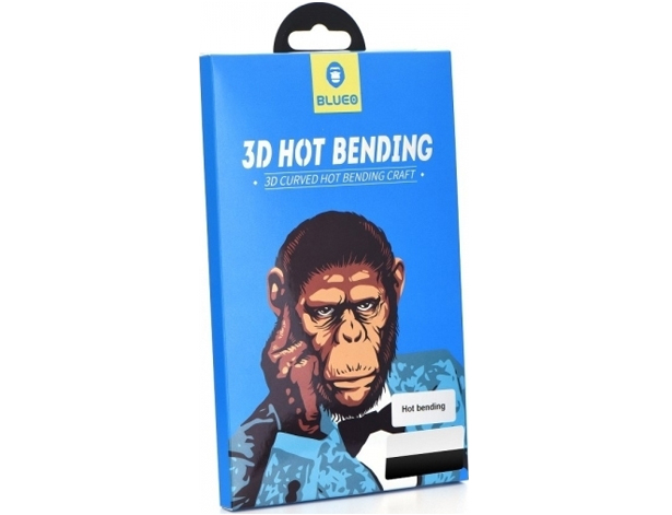 Blueo 3D Mr. Monkey 3D Curved Hot Bending Craft Tempered Glass ochranné tvrzené sklo na kompletní zahnutý displej pro Samsung Galaxy Note 10 Plus