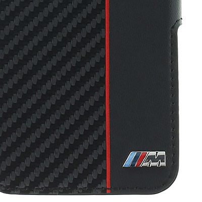 BMW M Carbon Vertical flipové pouzdro pro Apple iPhone 6, iPhone 6S, iPhone 7, iPhone 8 (BMFLBKP7CAPRBK)