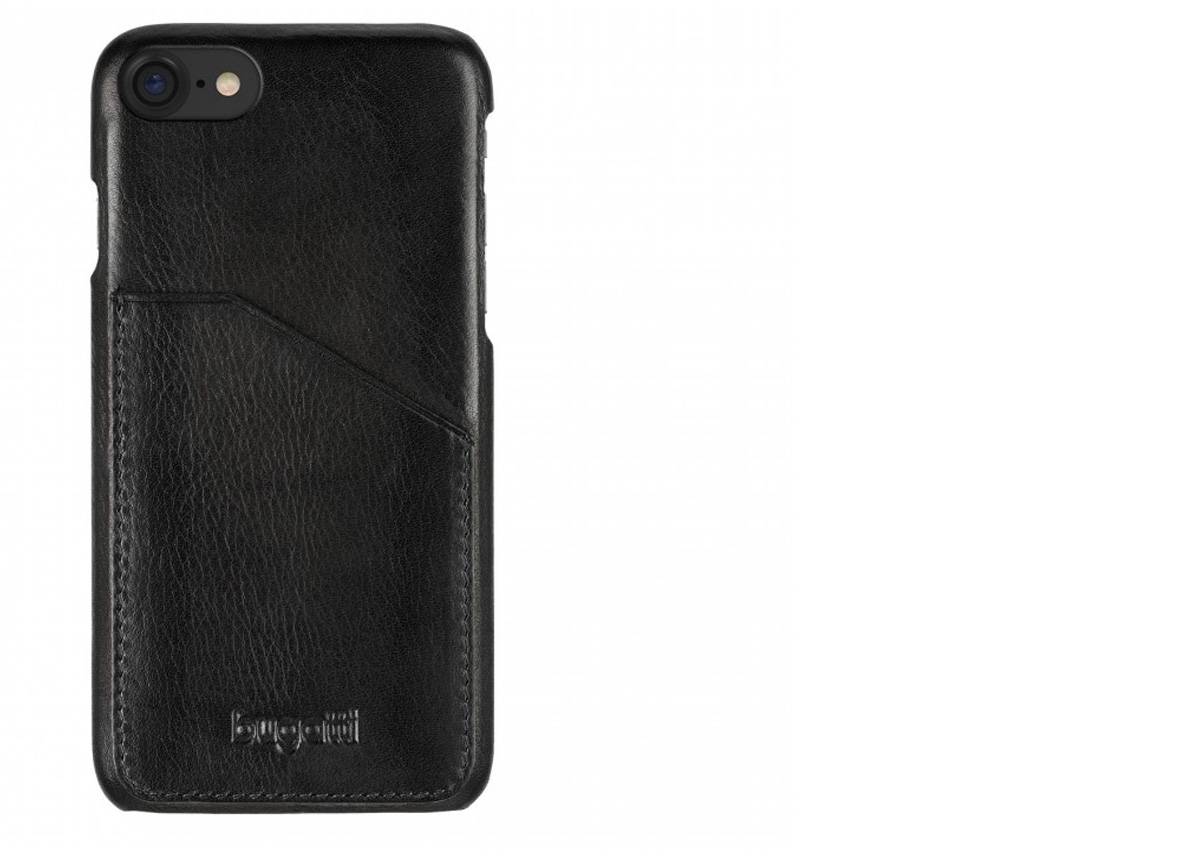Bugatti Londra Full Grain Leather Snap Case ochranný kryt z pravé kůže pro Apple iPhone 7, iPhone 8