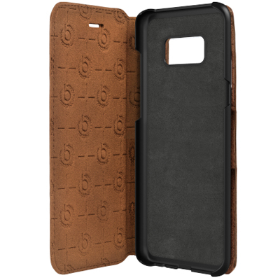 Bugatti Parigi Full Grain Leather Booklet Case flipové pouzdro z pravé kůže pro Samsung Galaxy S8 Plus