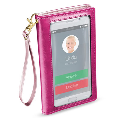 CellularLine Touch Wallet univerzální pouzdro s peněženkou na zip pro mobilní telefon, mobil, smartphone