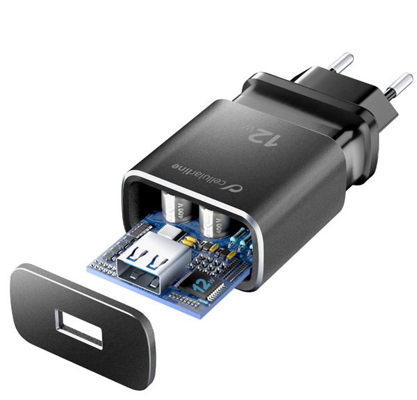 CellularLine Extreme Charger Kit 18W nabíječka do sítě s USB výstupem a odolný USB kabel s USB Type-C konektorem