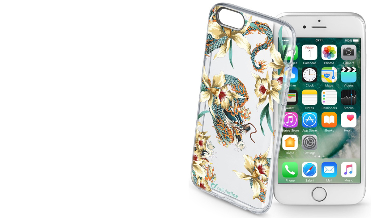 CellularLine Style Dragons ochranný kryt s motivem draků pro Apple iPhone 7