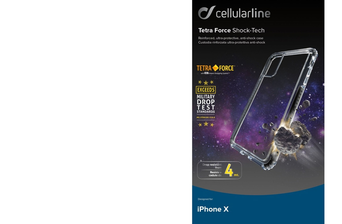 CellularLine Tetra Force Shock-Tech ochranný kryt pro Apple iPhone X, iPhone XS