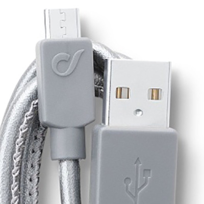 CellularLine USB Cable Executive kožený USB kabel s microUSB konektorem
