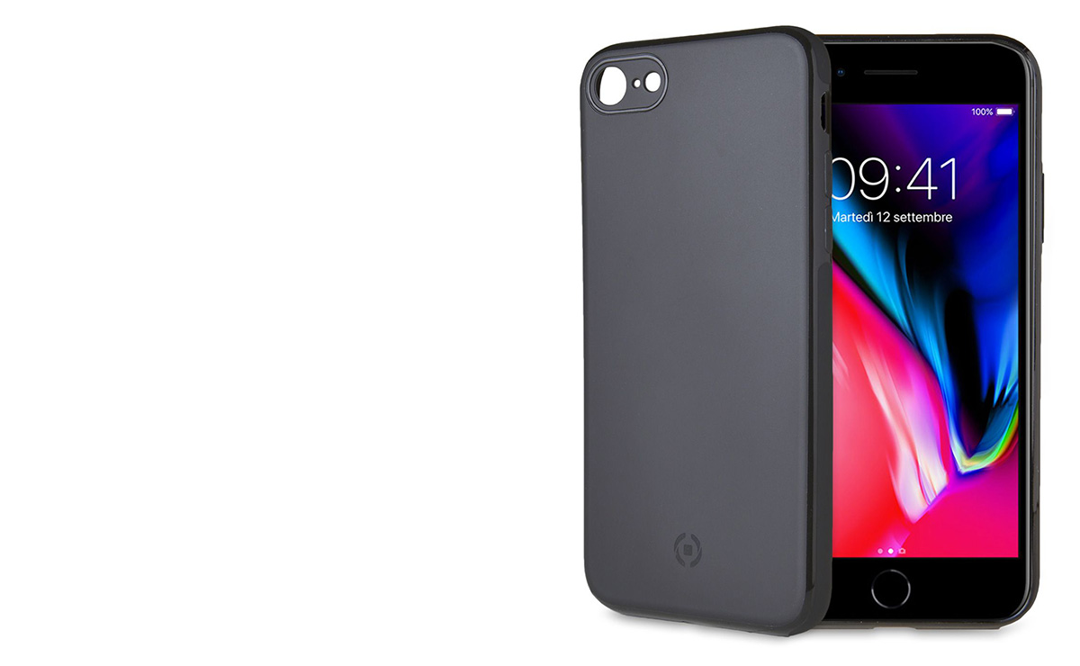 Celly Ghost Skin ochranný kryt podporující magnetické držáky pro Apple iPhone 7, iPhone 8