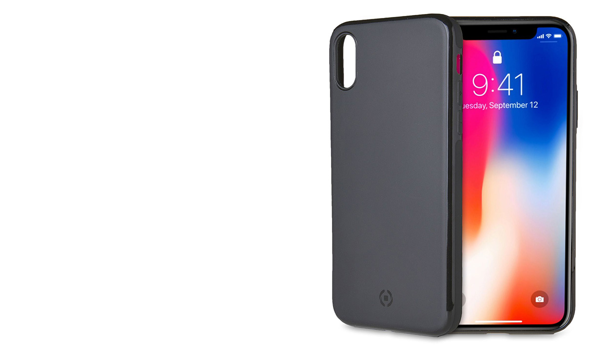 Celly Ghost Skin ochranný kryt podporující magnetické držáky pro Apple iPhone X