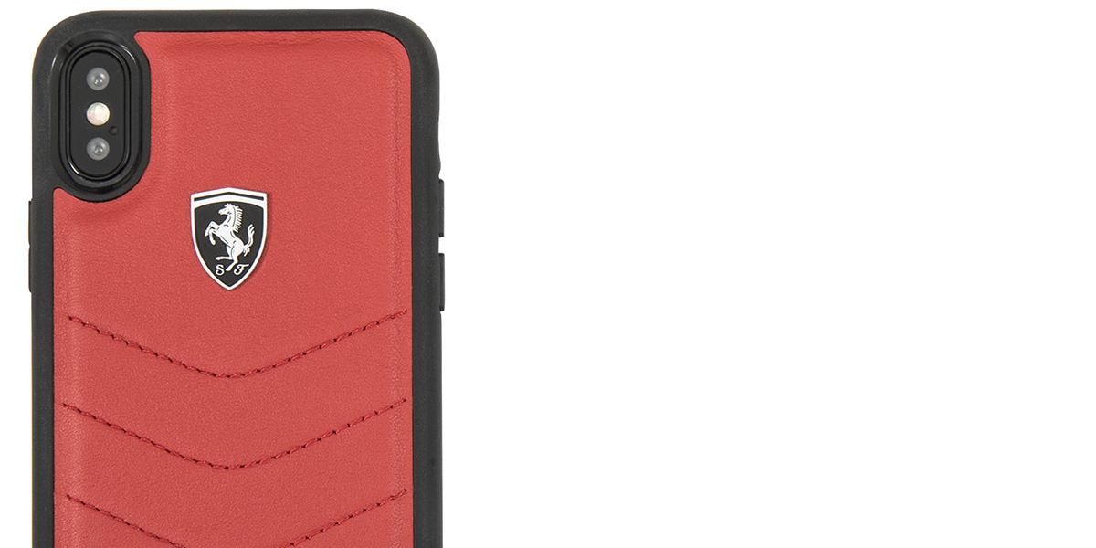 Ferrari Heritage Leather ochranný kryt pro Apple iPhone X (FEHQUHCPXRE)