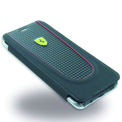 Ferrari Pit Stop Carbon flipové pouzdro pro Samsung Galaxy S8 Plus (FEPIFLBKTS8BK)