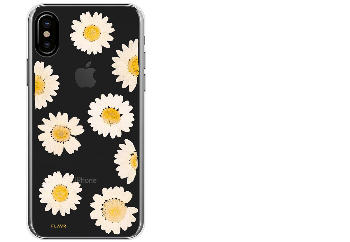 Flavr iPlate Real Flowers Daisy ochranný kryt s pravými květy pro Apple iPhone X