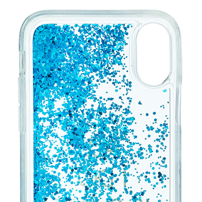 Guess Liquid Glitter All I Do is Shine Hard Case ochranný kryt pro Apple iPhone X (GUHCPXGLUQBL)