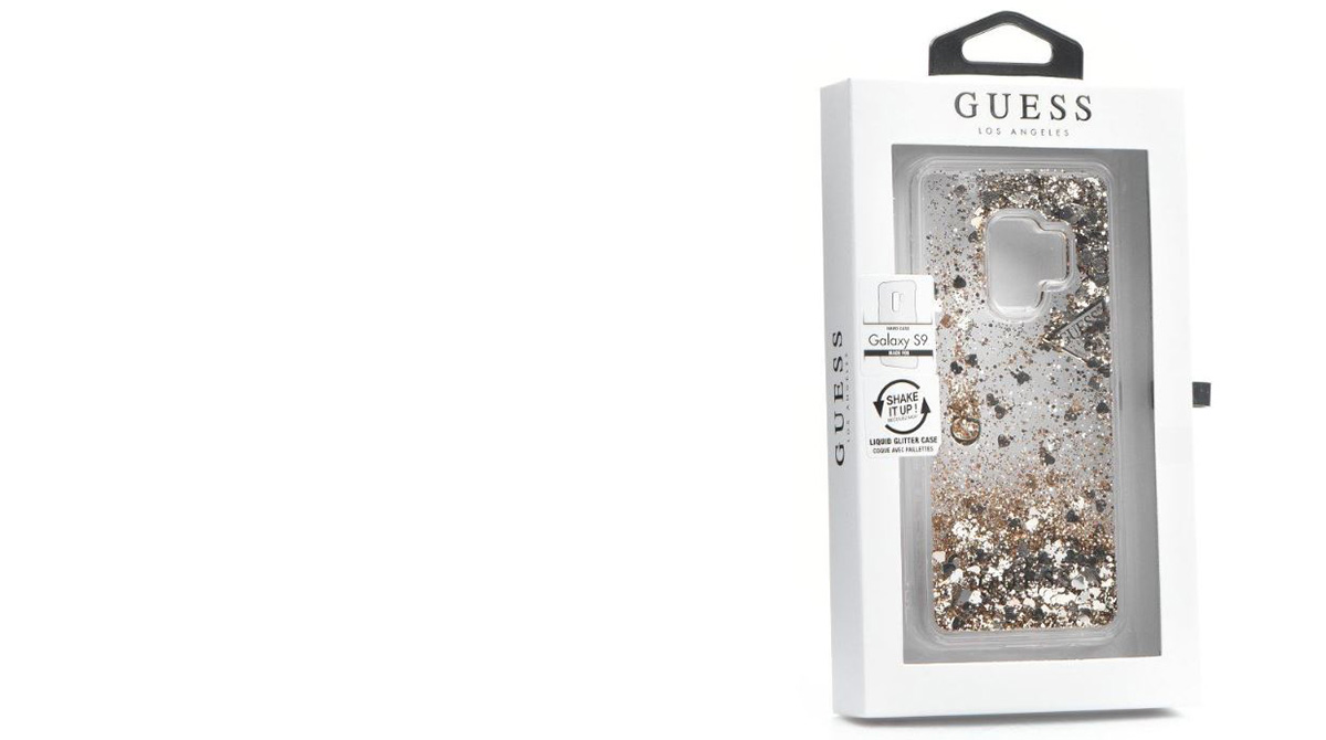 Guess Liquid Glitter Hard Case ochranný kryt pro Samsung Galaxy S9 (GUHCS9GLUFLGO)