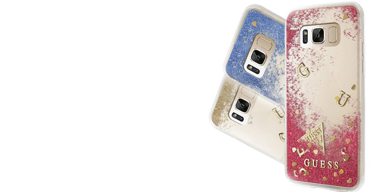 Guess Liquid Glitter Hard Case ochranný kryt pro Samsung S8 Plus (GUHCS8LGLUFLGO)