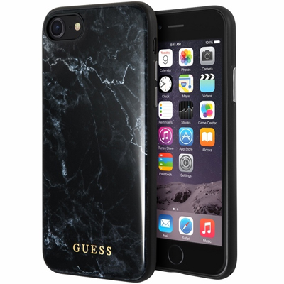 Guess Marble Hard Case ochranný kryt pro Apple iPhone 7, iPhone 8 (GUHCI8HYMABK)