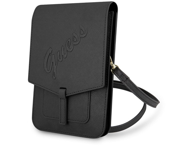 Guess 4G Wallet Universal univerzální pouzdro kabelka s kapsičkami (GUWBSQGBK)
