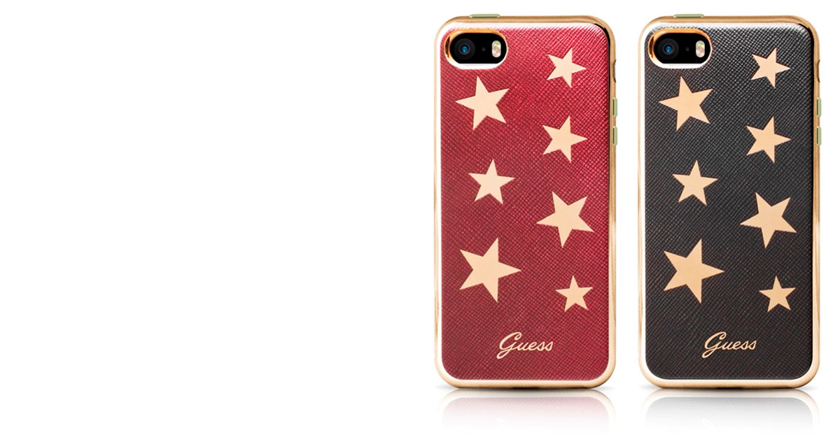 Guess Star Soft Case ochranný kryt pro Apple iPhone 5, iPhone 5S, iPhone SE.