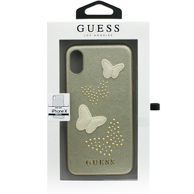 Guess Studs and Sparkle Hard Case ochranný kryt pro Apple iPhone X, iPhone XS (GUHCPXPBURG)