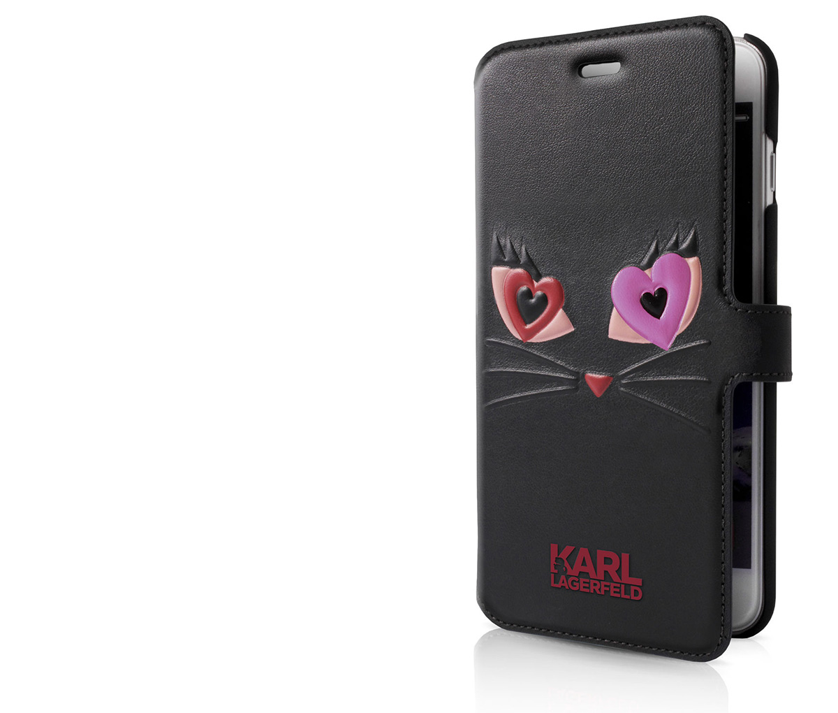 Karl Lagerfeld Choupette in Love Booktype Case flipové pouzdro pro Apple iPhone 7, iPhone 8.