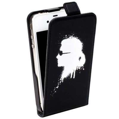 Karl Lagerfeld Grafitti Flip Case flipové pouzdro s motivem pro Apple iPhone 5, iPhone 5S, iPhone SE (KLFLP5GBL)