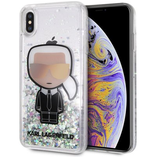 Karl Lagerfeld Ikonik Liquid Glitter Hard Case ochranný kryt s přesýpacím efektem třpytek pro Apple iPhone 11 Pro (KLHCN58LGIRKL)