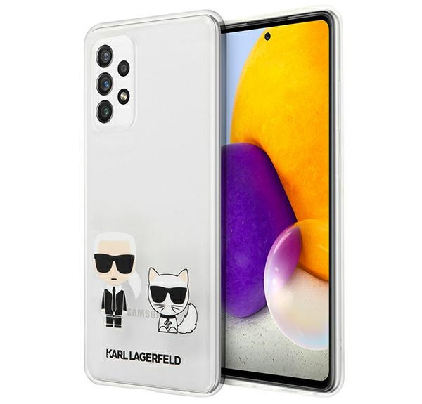 Karl Lagerfeld Ikonik Karl and Choupette ochranný kryt pro Samsung Galaxy A52, Galaxy A52 5G, Galaxy A52s 5G (KLHCA52CKTR)