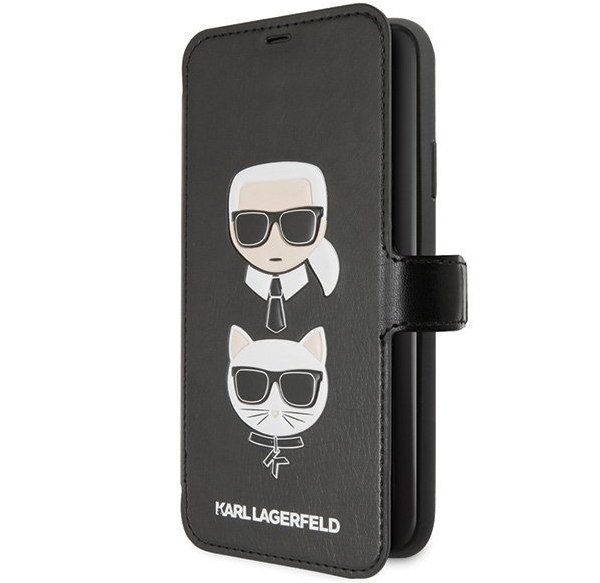 Karl Lagerfeld Karl and Choupette Book flipové pouzdro pro Apple iPhone 11 Pro Max (KLFLBKSN65FKICKC)
