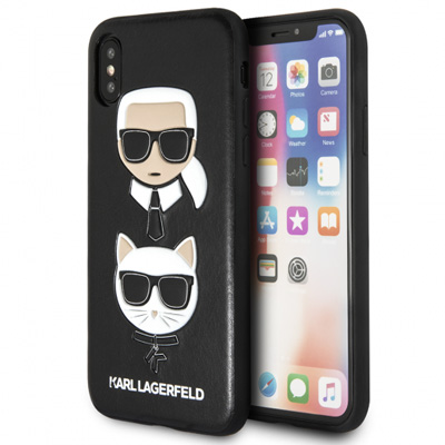 Karl Lagerfeld Karl and Choupette ochranný kryt s motivem pro Apple iPhone X (KLHCPXKICKC)