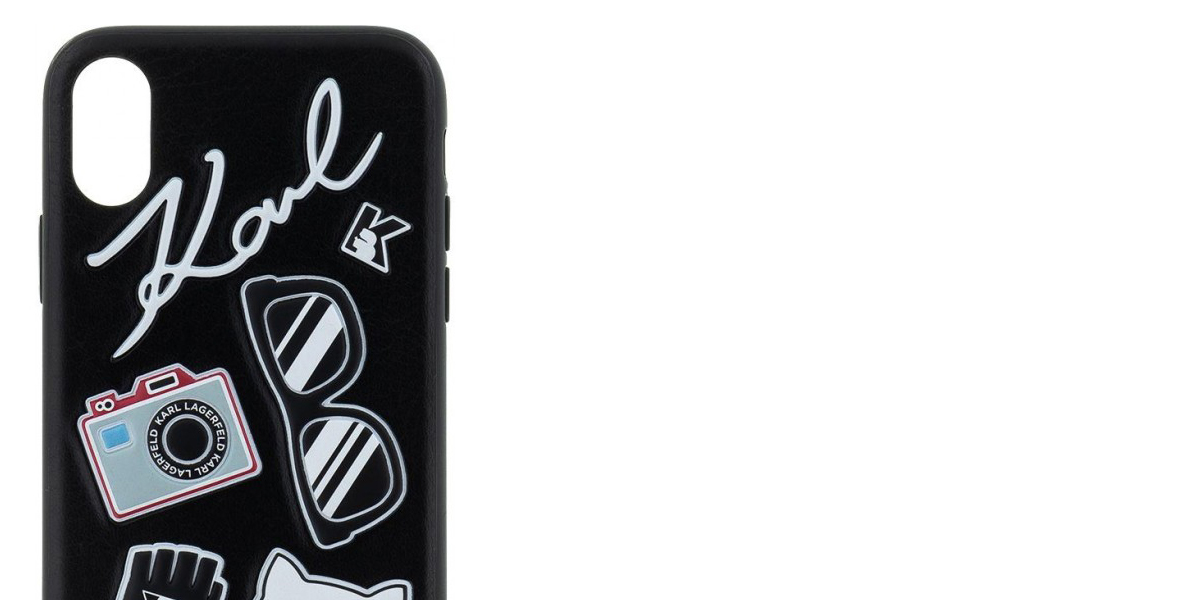 Karl Lagerfeld Pins ochranný kryt s motivem pro Apple iPhone X (KLHCPXPIN)