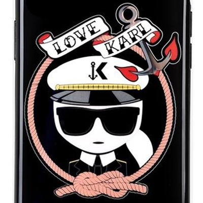 Karl Lagerfeld Sailor ochranný kryt s motivem pro Apple iPhone X (KLHCPXKSB)